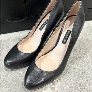 Nine West Black Leather Heels